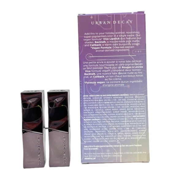URBAN DECAY REAL TALK VICE LIPSTICK DUO - BACKTALK/CALLBACK - Picture 10 of 10
